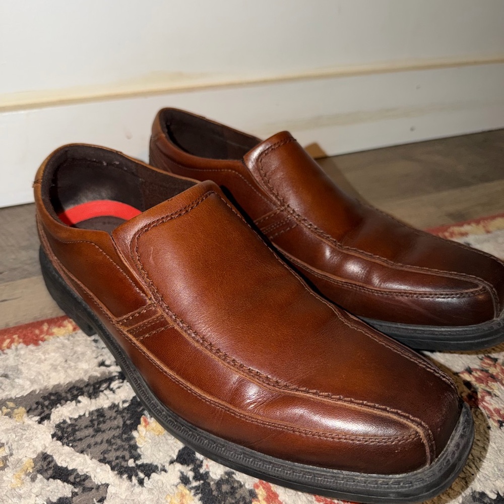 Rockport Brown Leather Slip-On Shoes